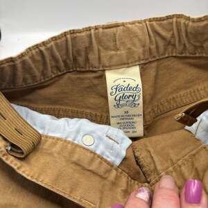 Boys Faded Glory LG 10-12 Khaki Cargo Pants